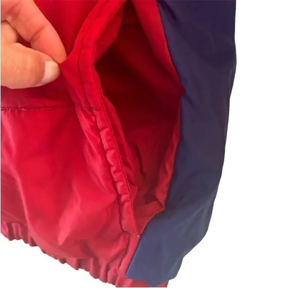 Nike Boys Reversible Puffer Jacket Red Blue Full Zip Coat Youth XL
